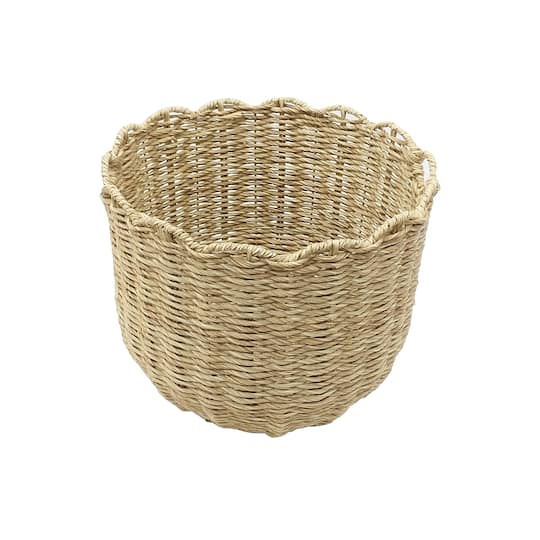 Scallop Edge Woven Basket by Celebrate It™